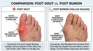 bunion vs gout